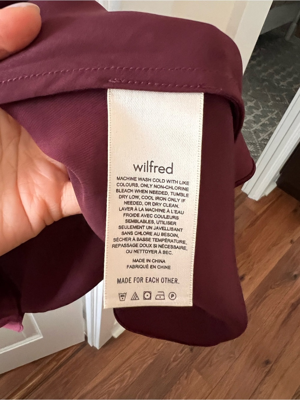 Only Satin Cowlneck Slip Dress in Deep Wine - size L (LIKE NEW) - Picture 5 of 10